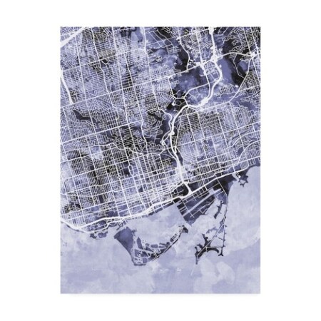 Trademark Fine Art Michael Tompsett 'Toronto Street Map Blue' Canvas Art, 35x47 MT02732-C3547GG